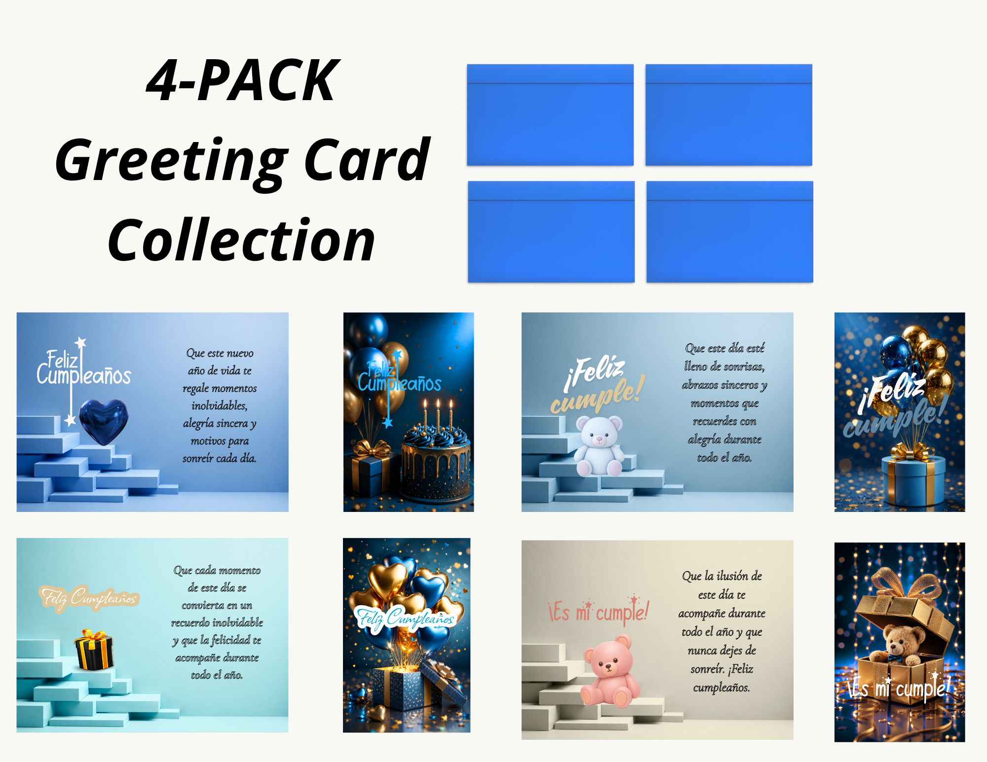 trendvora 4-Pack Greeting Card