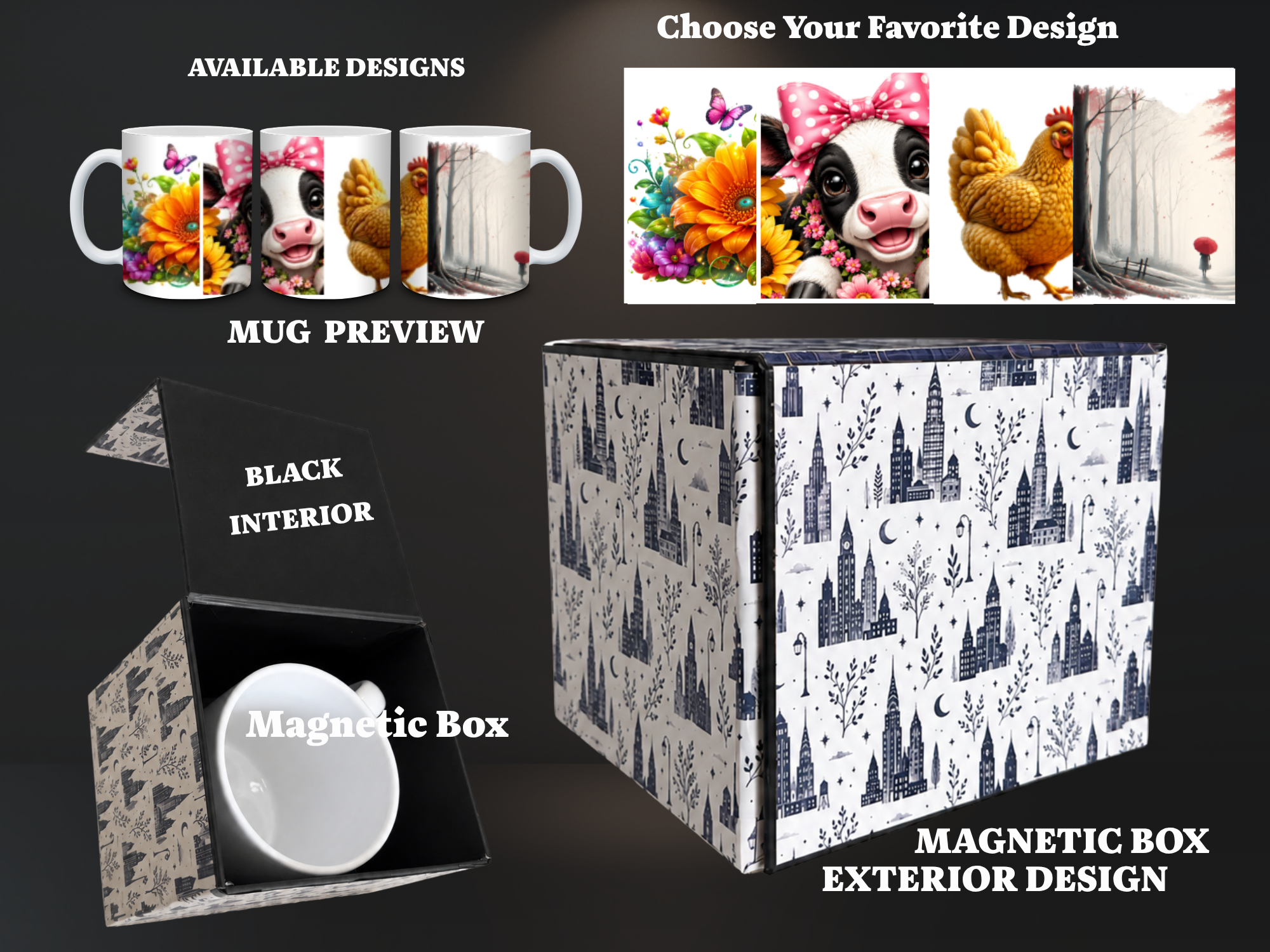 Premium 11 oz Mug Experience with Designer Magnetic Box